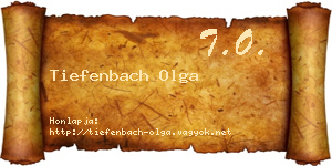 Tiefenbach Olga névjegykártya
